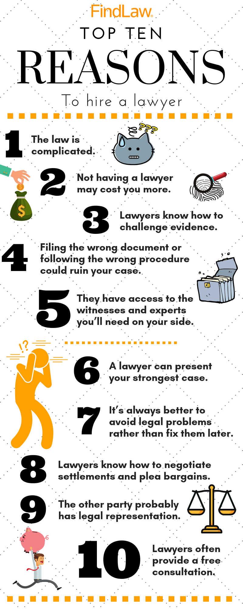 Top Ten Reasons to Hire a Lawyer